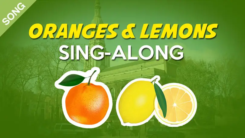 Oranges And Lemons Song Karaoke Printable Score Pdf