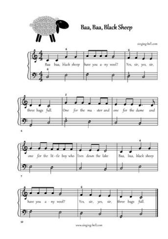 36 Easy Piano Songs For Kids Free Sheet Music