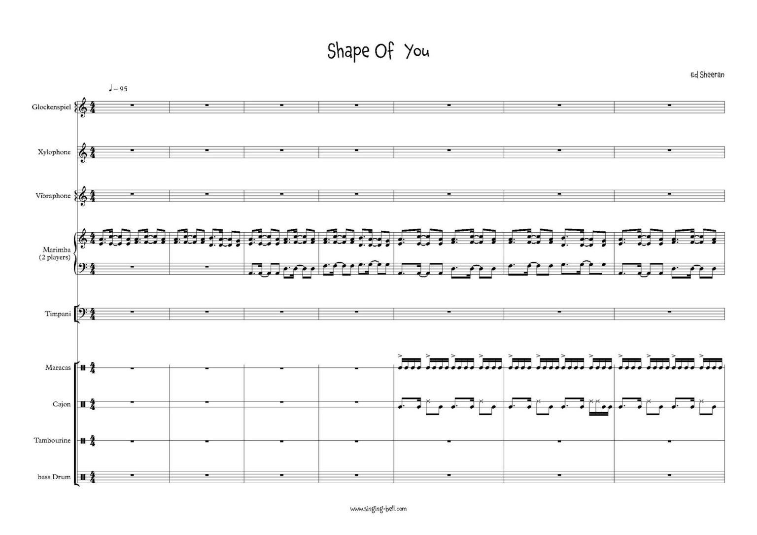 shape of you sheet music pdf free