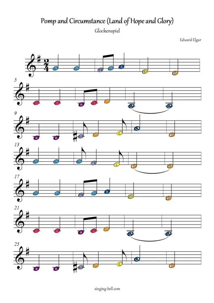 Elgars Pomp And Circumstance For Glockenspiel Xylophone