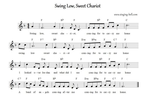 Swing Low Sweet Chariot Karaoke Mp3 And Sheet Music Pdf