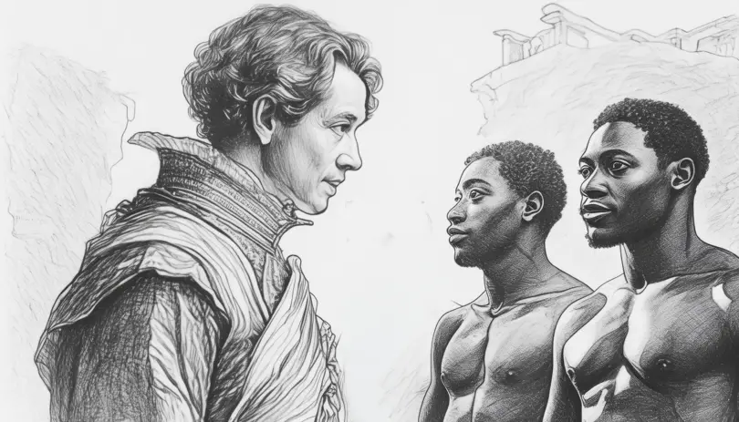 Depiction of slave trade