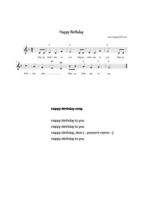 Happy Birthday Sheet Music PDF Preview 2