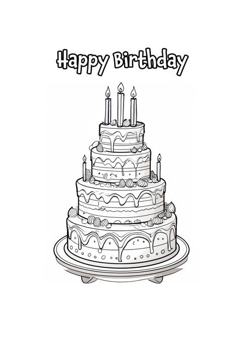 Happy Birthday Sheet Music PDF Coloring Page Preview 4