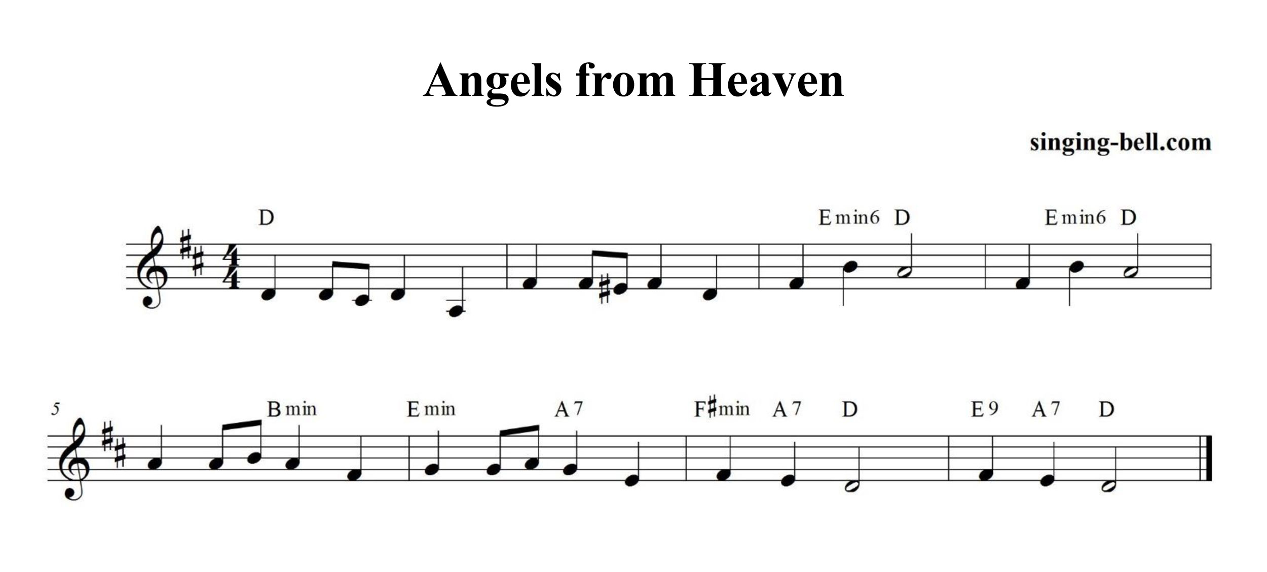 Angels from Heaven Sheet Music